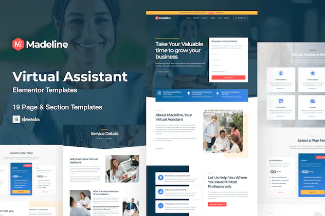 Madeline - Virtual Assistant Website