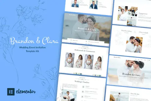 Brandon - Clara - Wedding Event Invitation