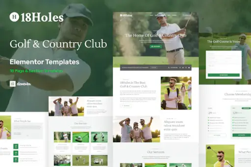 18Holes - Golf - Country Club Website