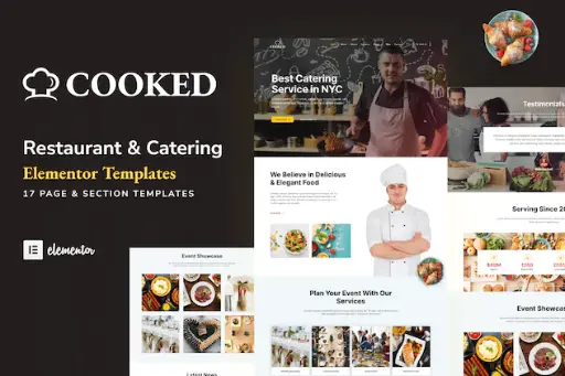 Cooked - Catering - Restaurant Website