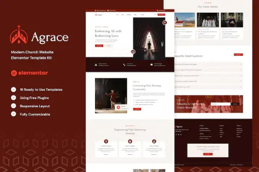Agrace - Modern Church Website