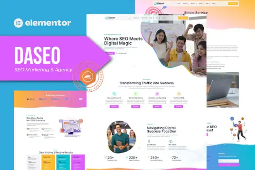 Daseo - SEO Marketing - Agency Elementor Pro Temoplate Kit