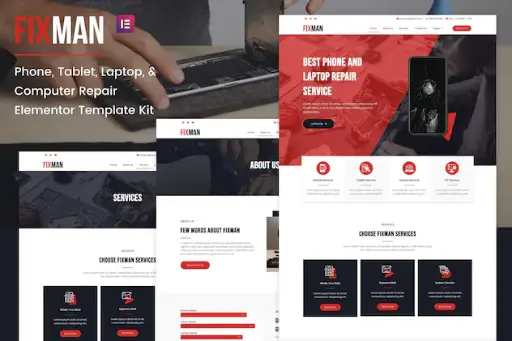 Fixman - Smartphone - Laptop PC Repair Elementor Kit